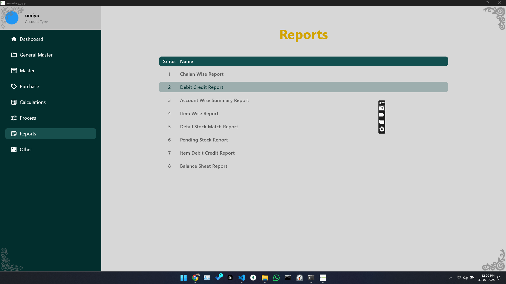 Umiya Jari Inventory System