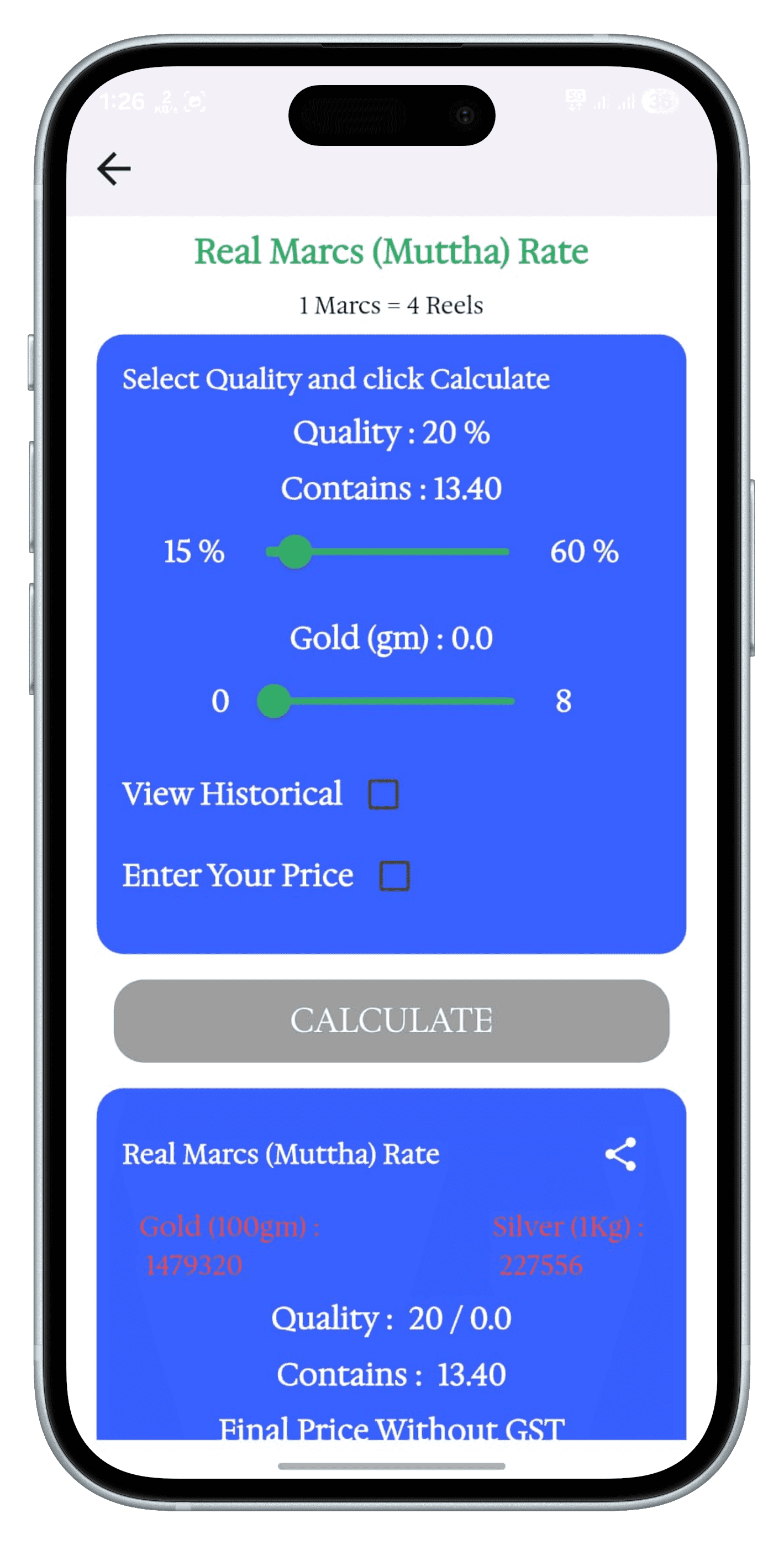 Zari Windows — 02 — Live Jari Rates
