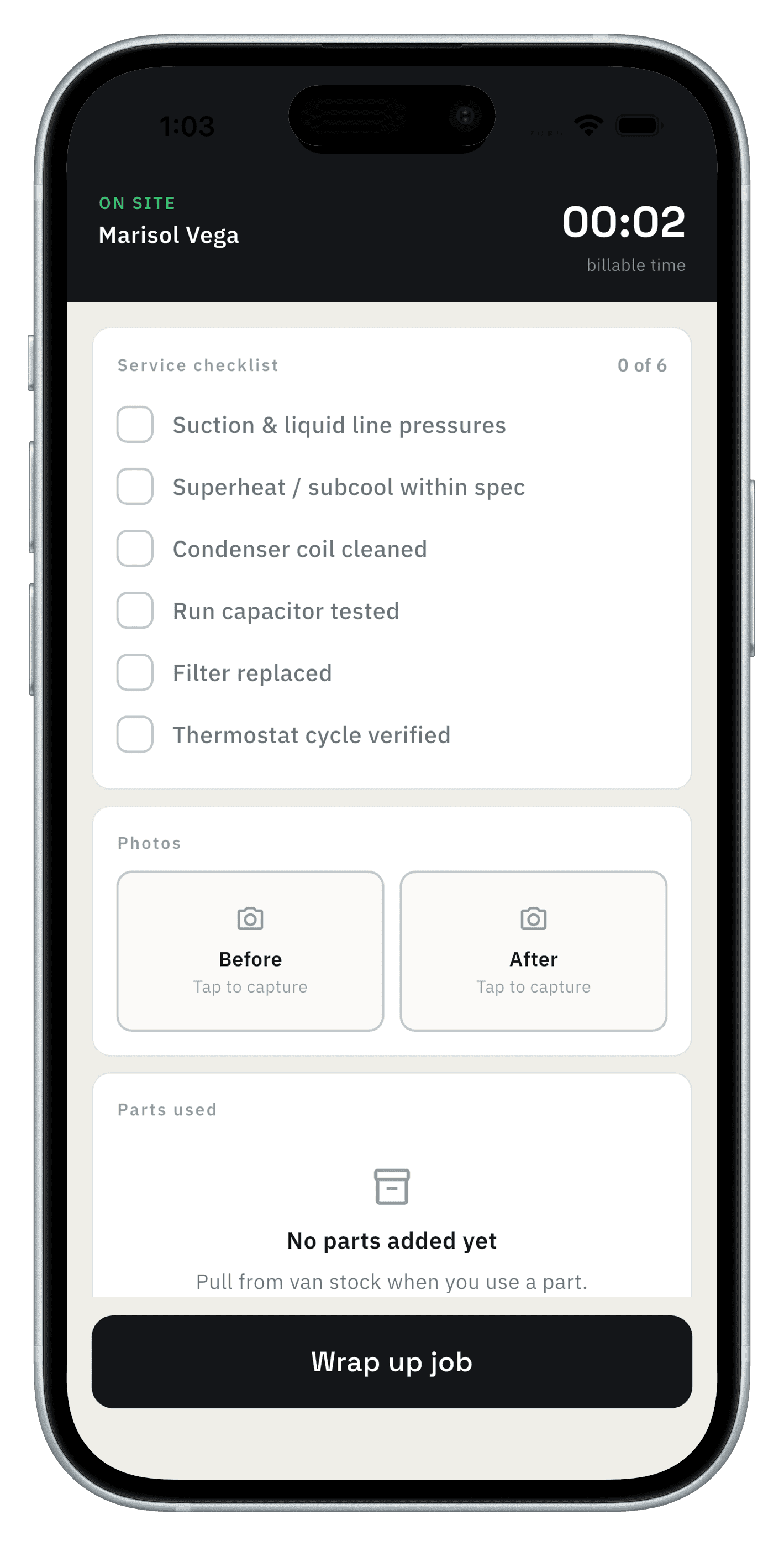 FieldOps — 06 — Technician App