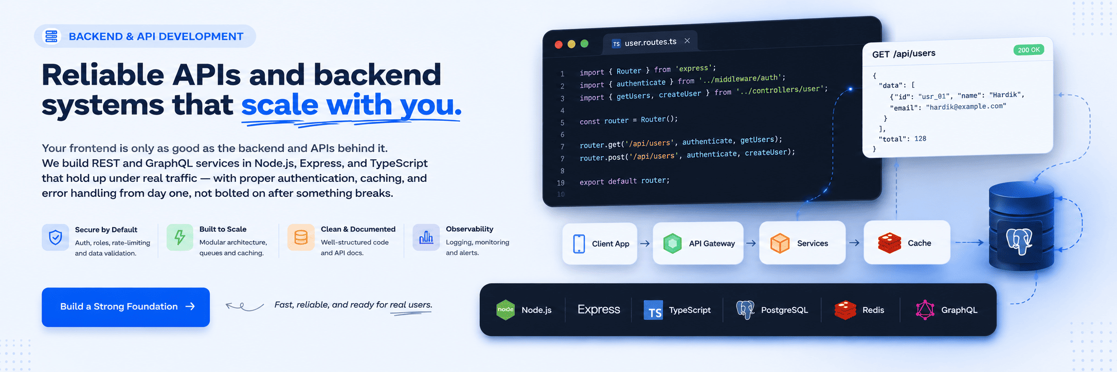 Backend & API Development banner