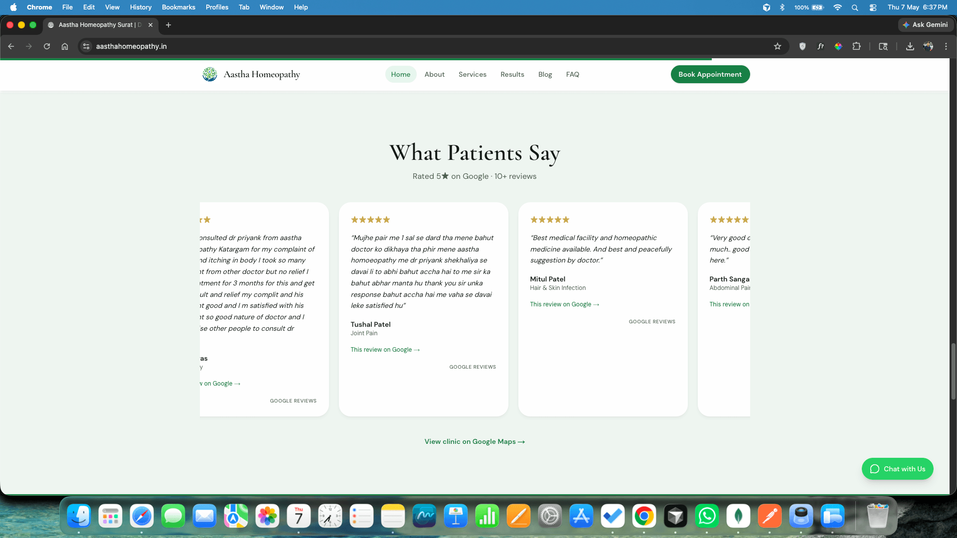 Aastha Homeopathy Clinic — Patient Testimonials & Trust