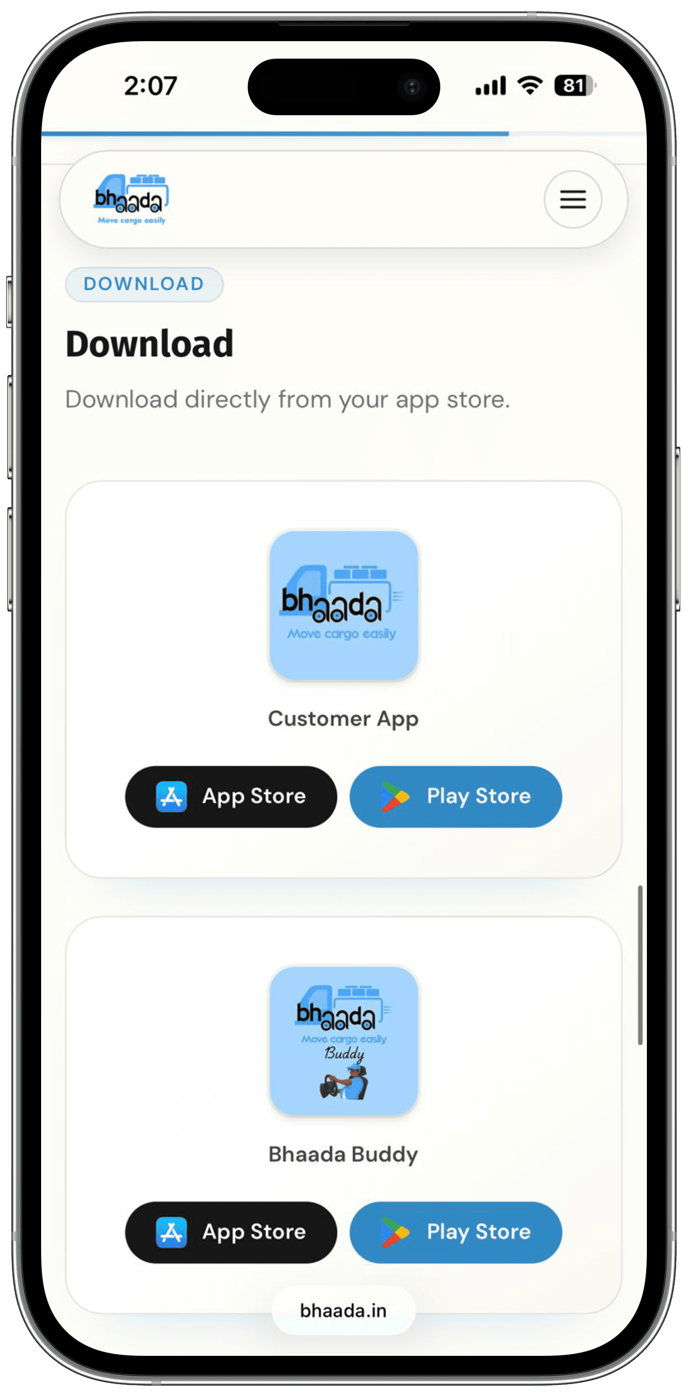 Bhaada — Marketing Website