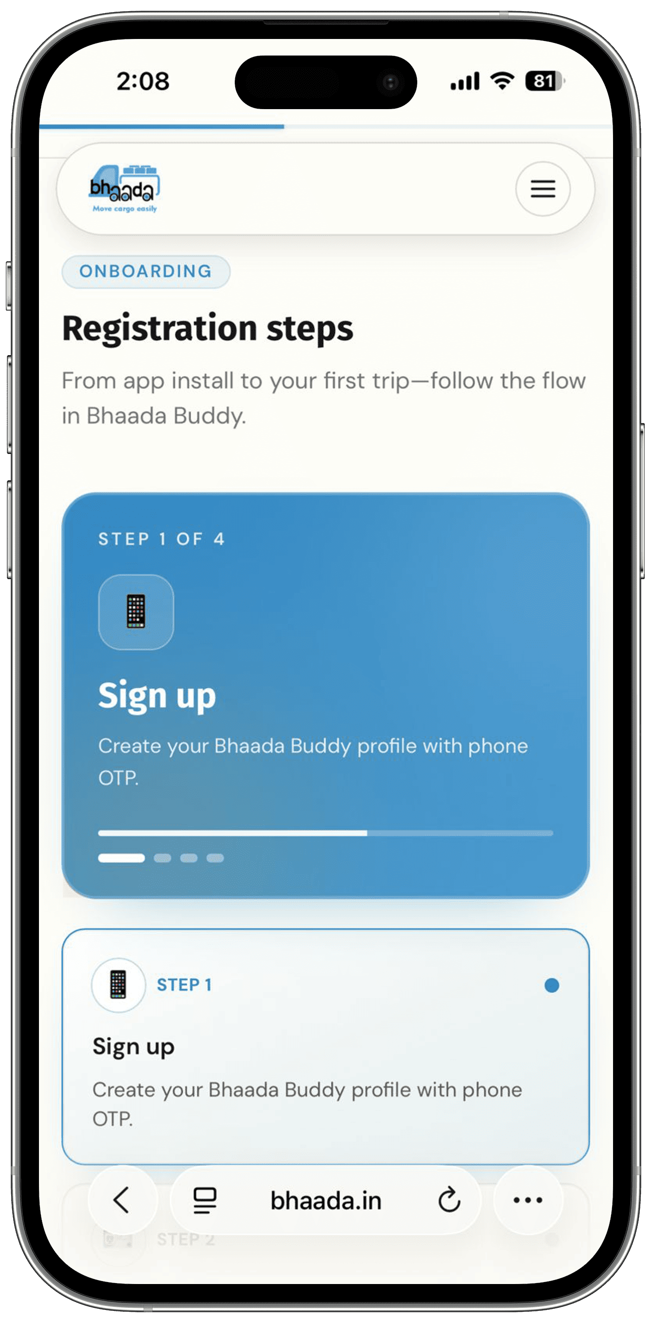 Bhaada — Marketing Website