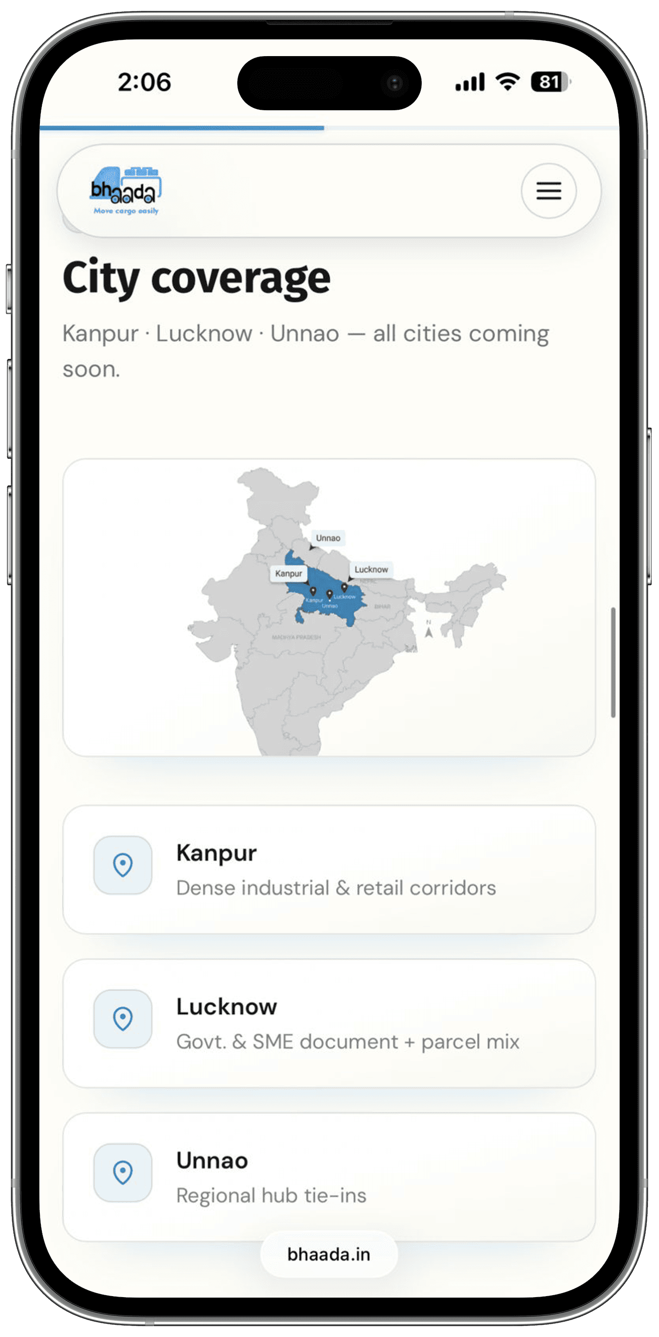 Bhaada — Marketing Website