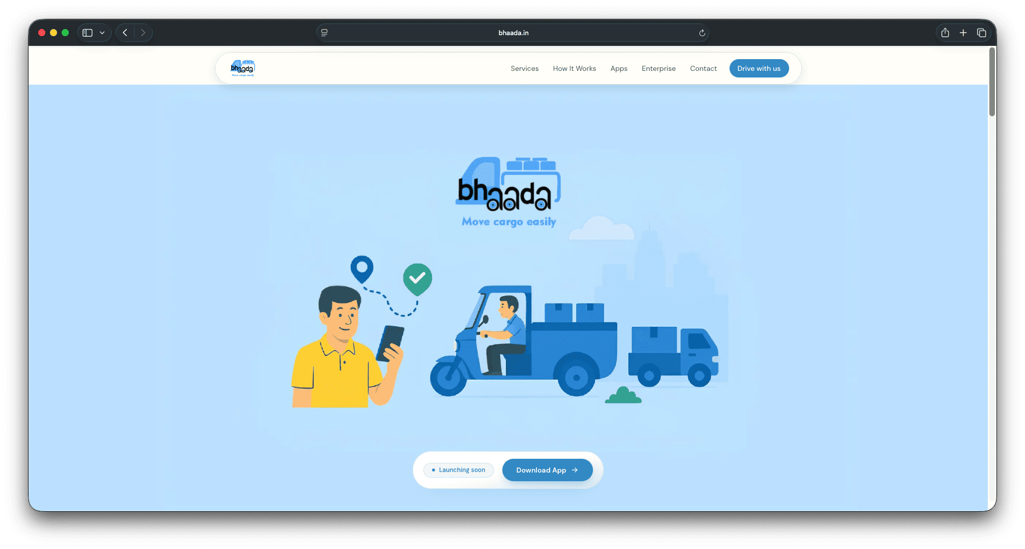 Bhaada — Cargo Logistics Platform — 03 — Marketing Site