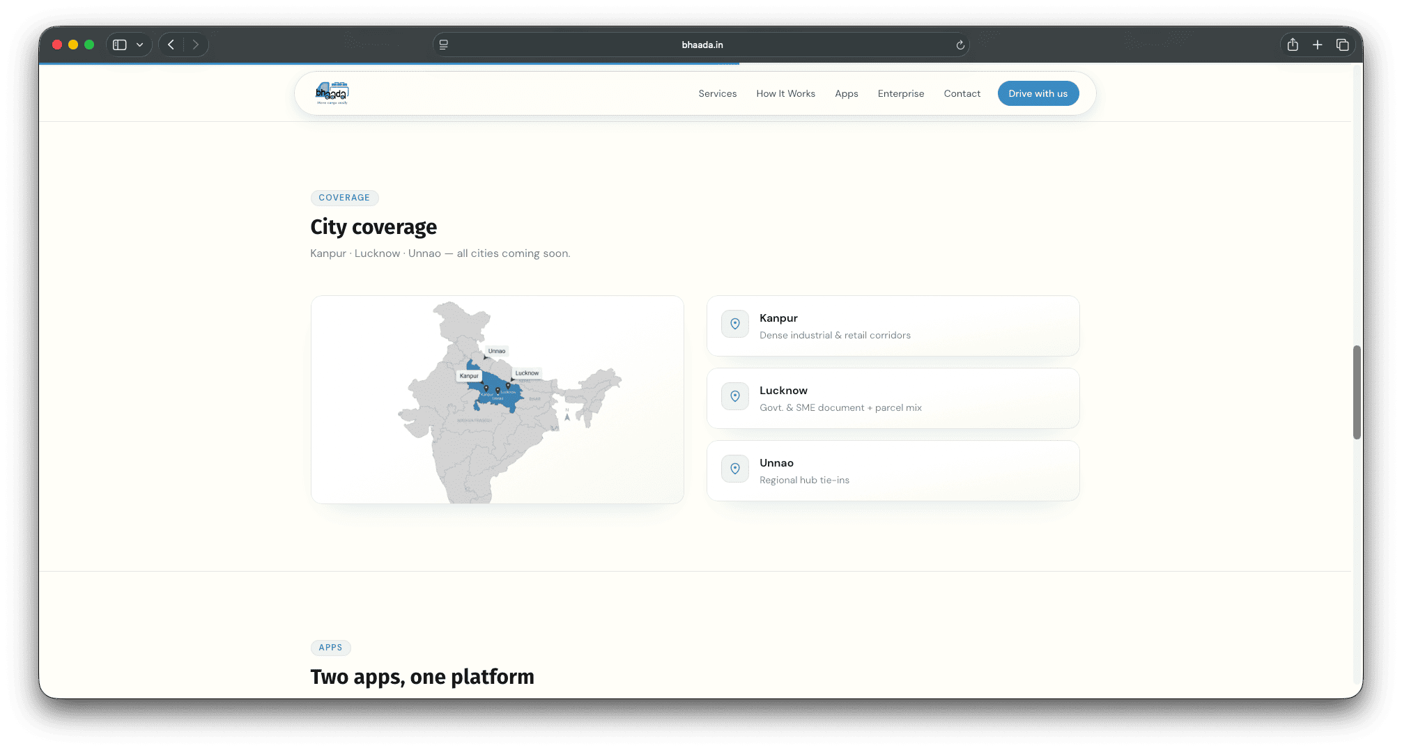 Bhaada — Cargo Logistics Platform