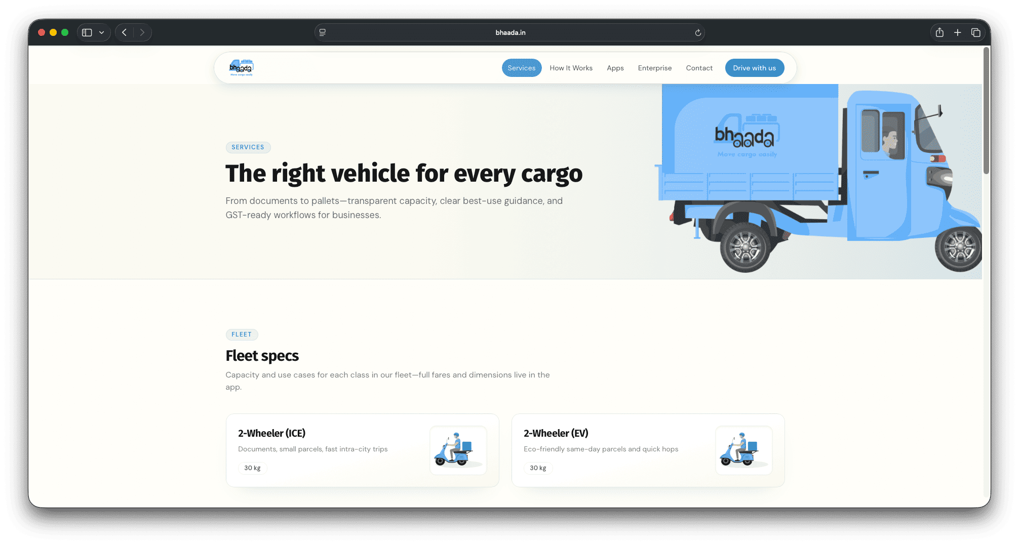 Bhaada — Marketing Website
