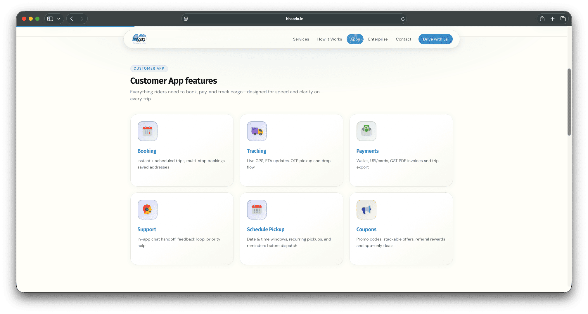 Bhaada — Marketing Website