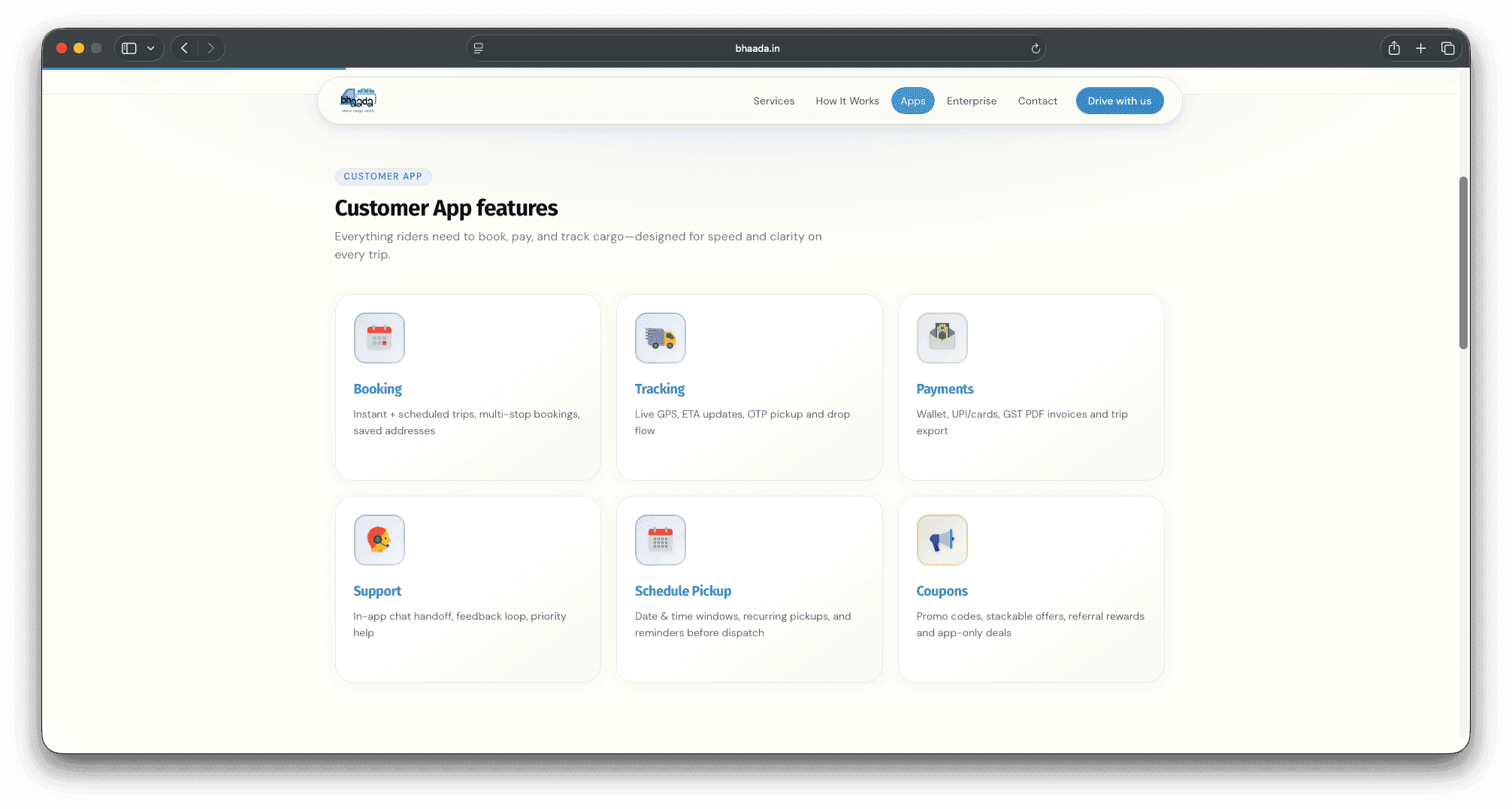 Bhaada — Marketing Website