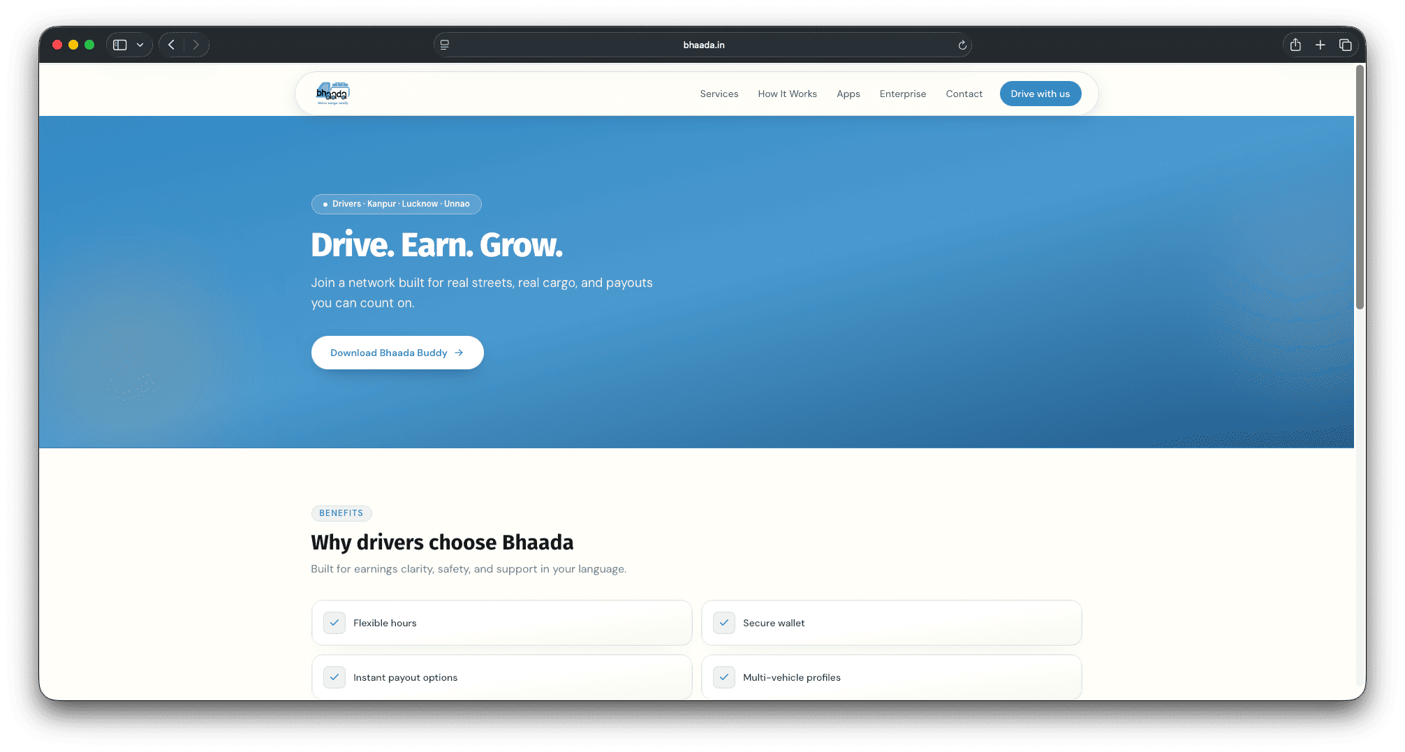 Bhaada — Marketing Website