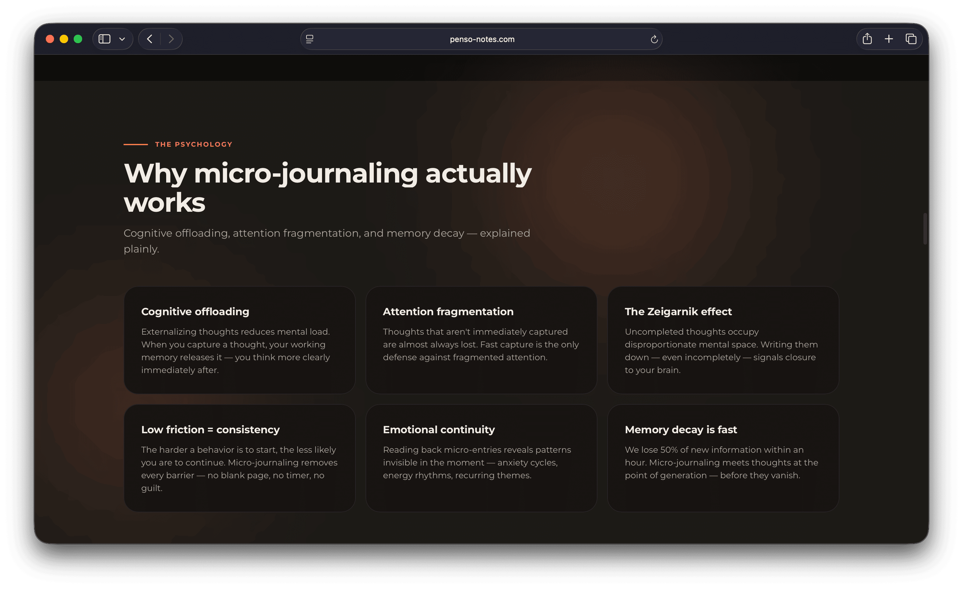Penso Notes — Marketing Website