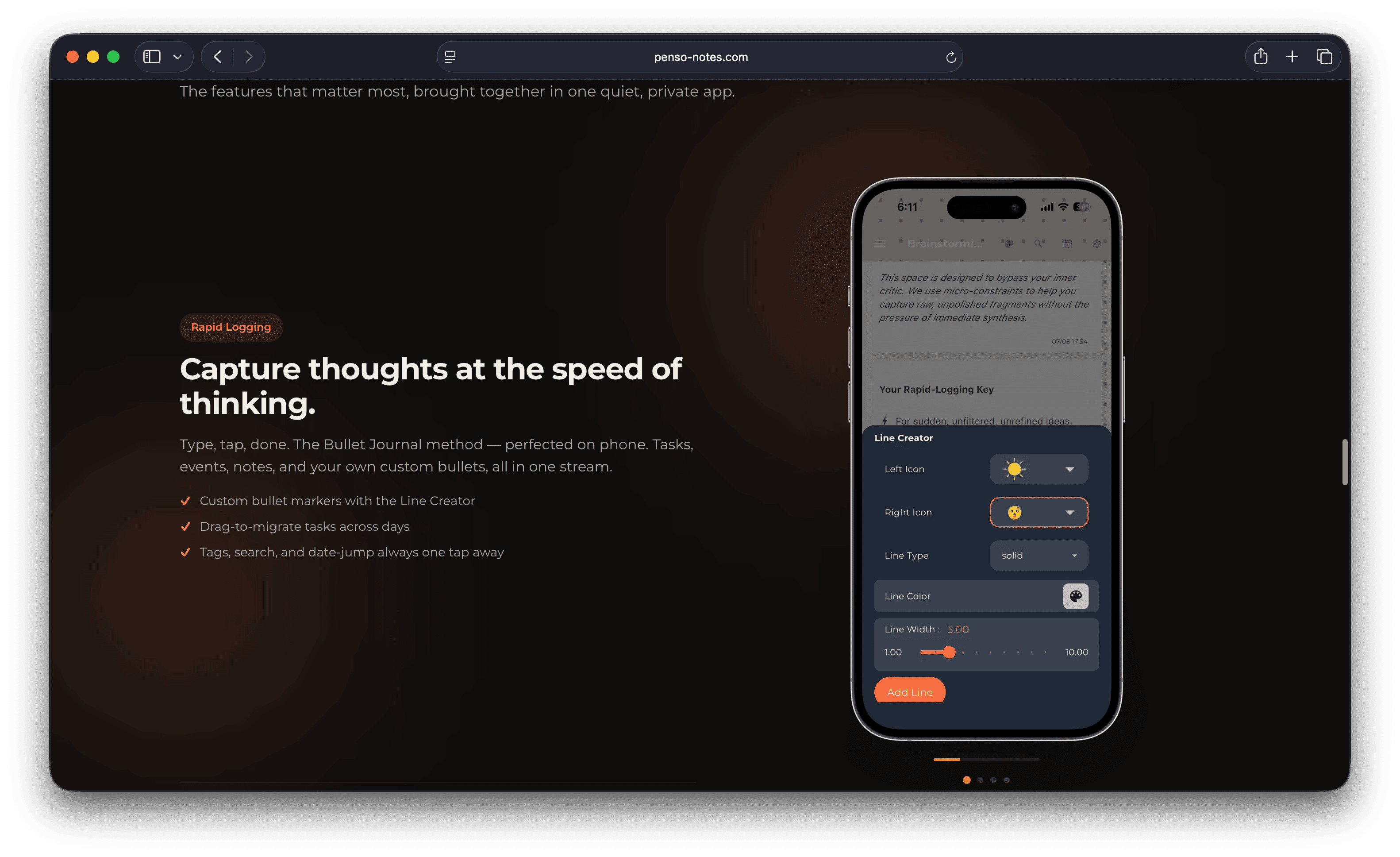 Penso Notes — Marketing Website