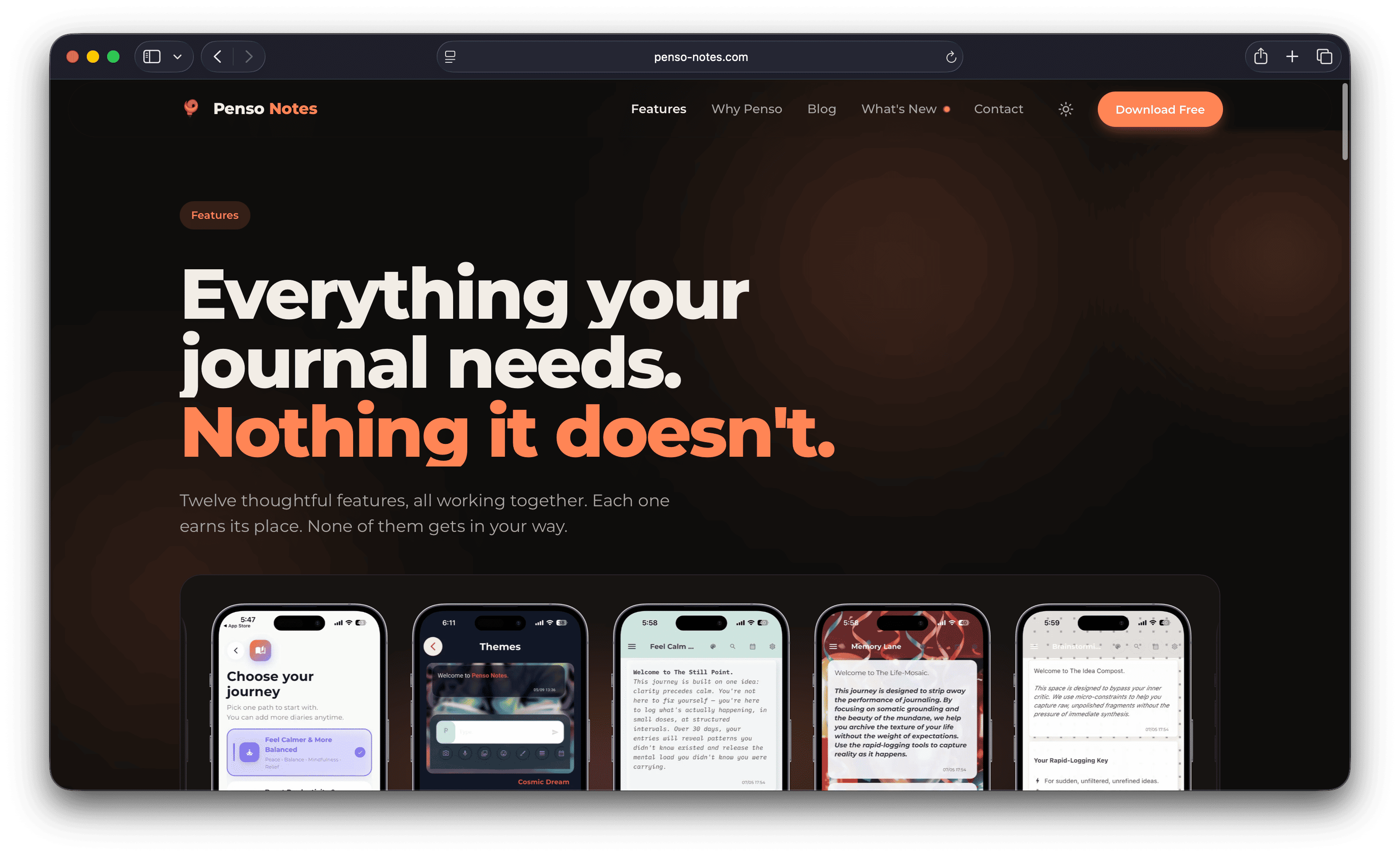 Penso Notes — Marketing Website