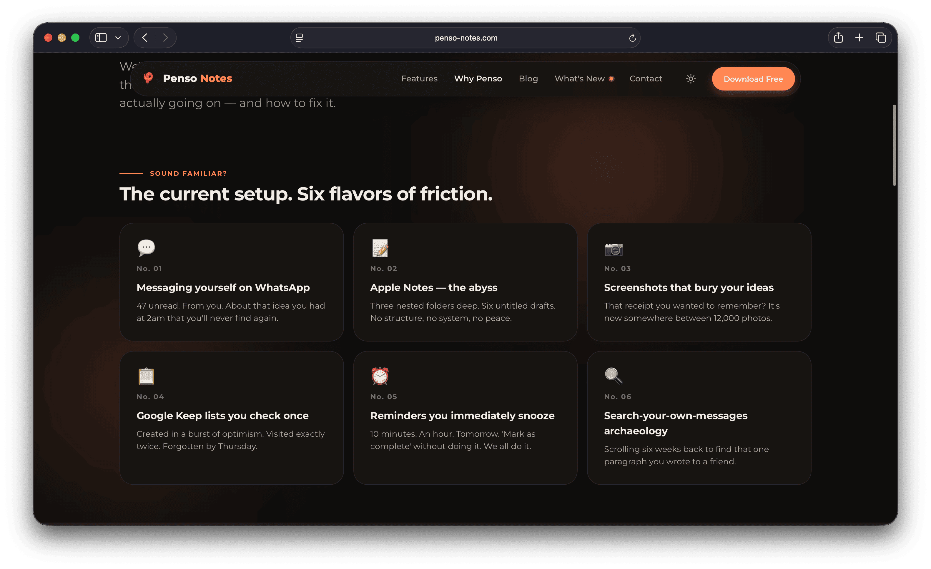 Penso Notes — Marketing Website