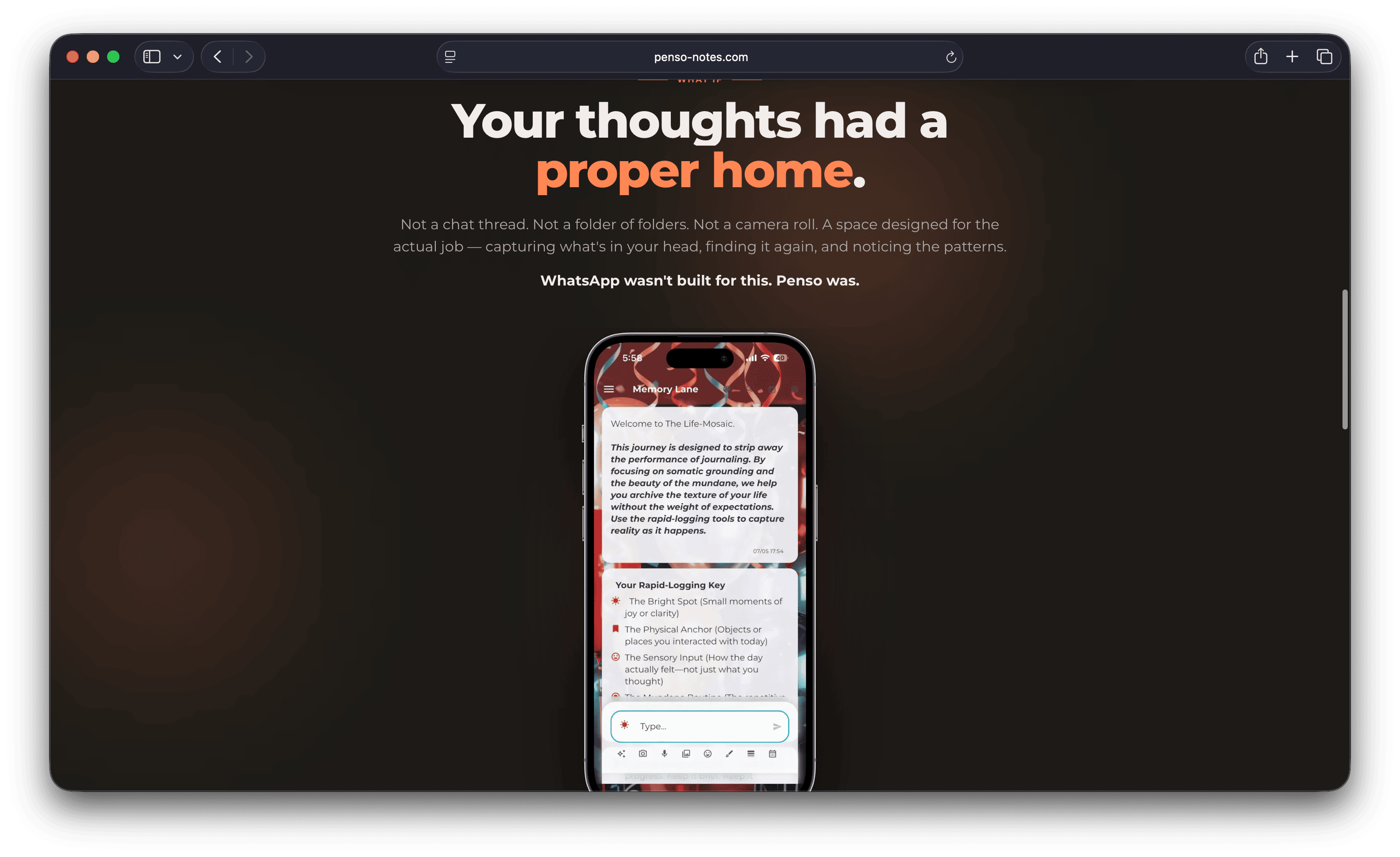 Penso Notes — Marketing Website