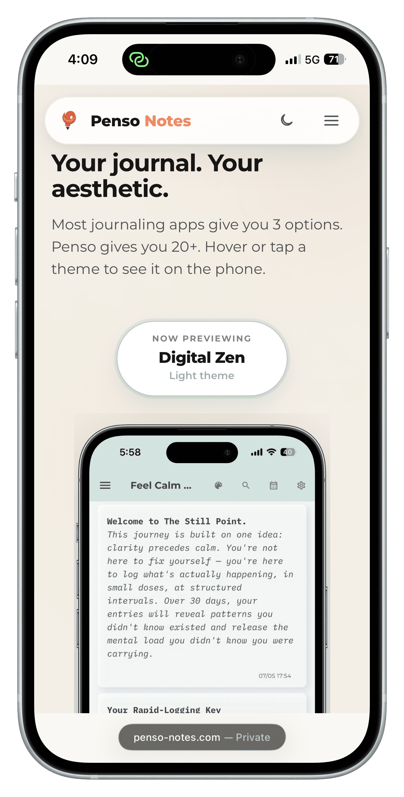 Penso Notes — Marketing Website
