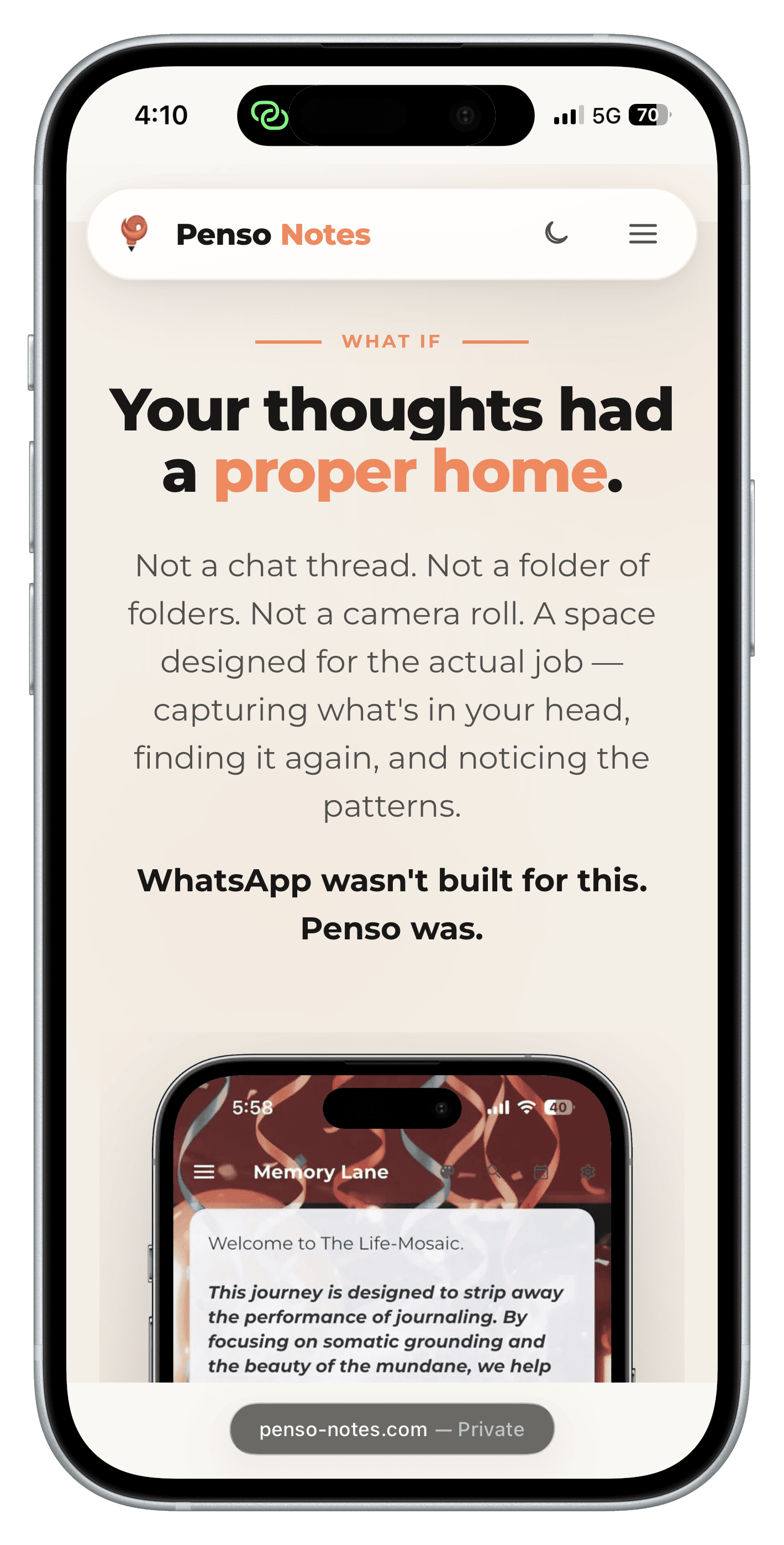 Penso Notes — Marketing Website