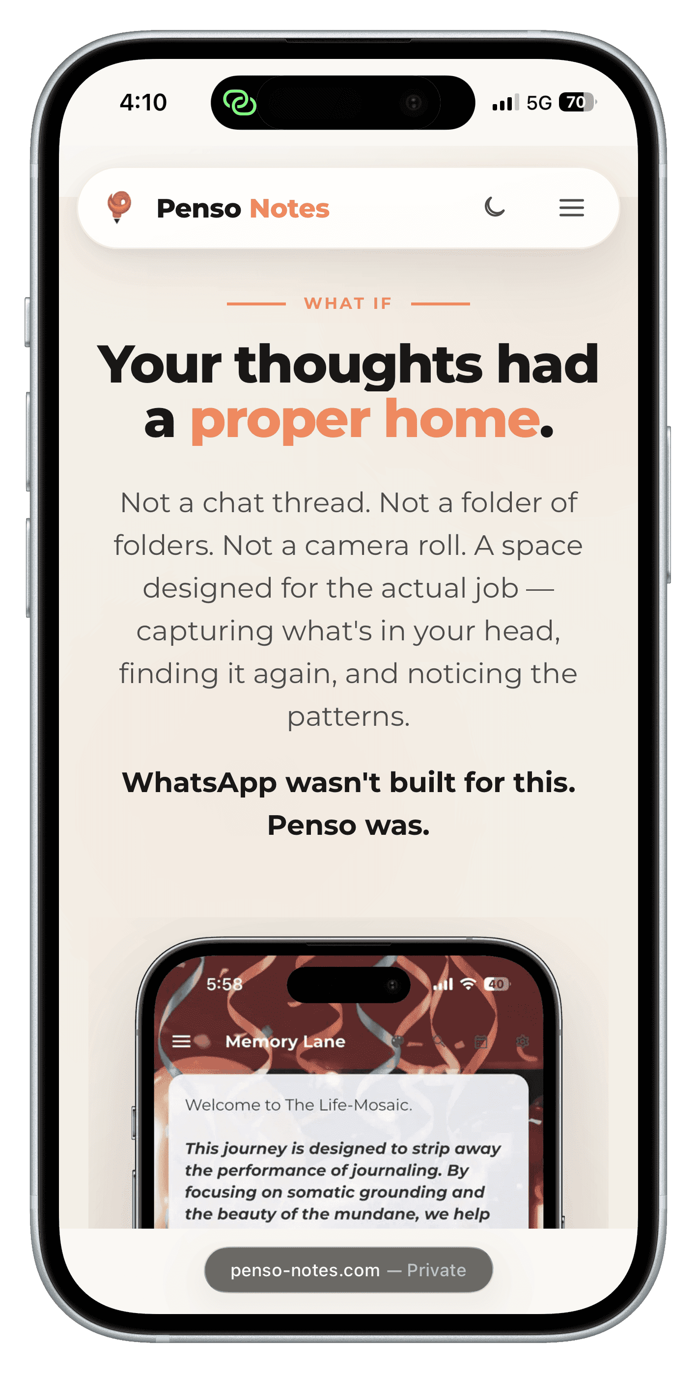 Penso Notes — Marketing Website